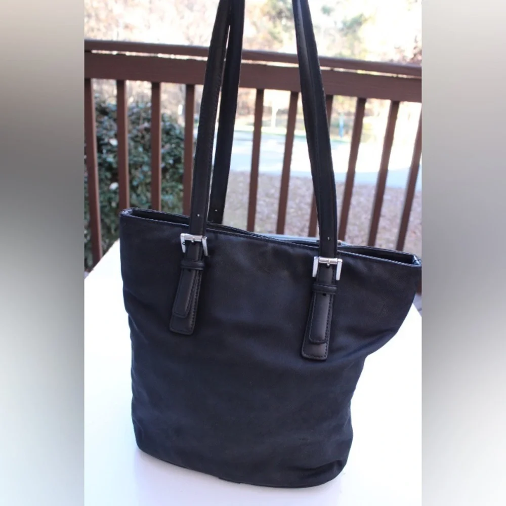 Vintage Coach twill fabric bag